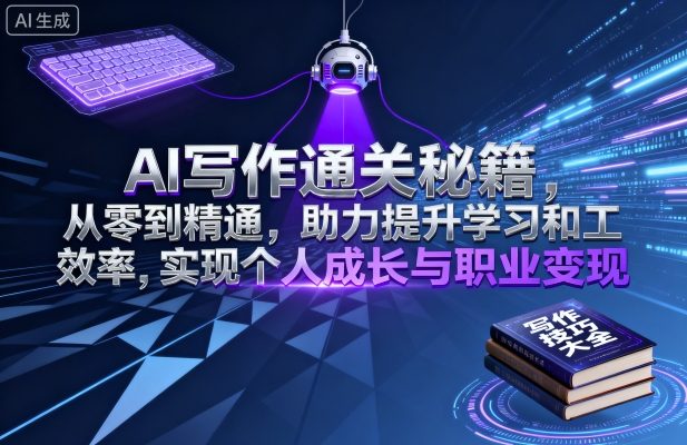 AI写作通关秘籍，从零到精通，助力提升学习和工作效率，实现个人成长与职业变现-财阁