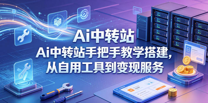 Ai中转站手把手教学搭建，从自用工具到变现服务-财阁