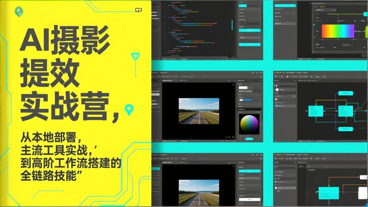 AI+摄影提效实战营，从本地部署，主流工具实战，到高阶工作流搭建的全链路技能-财阁