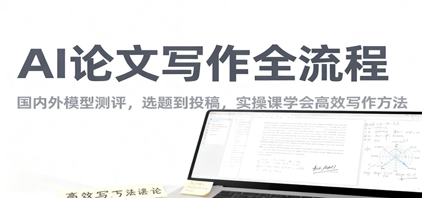 AI论文写作全流程，国内外模型测评，选题到投稿，实操课学高效写作方法-财阁