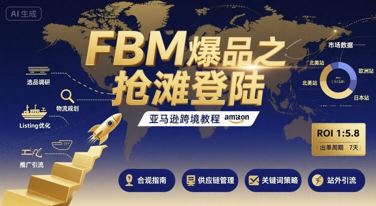 FBM爆品之抢滩登陆-亚马逊跨境教程-财阁