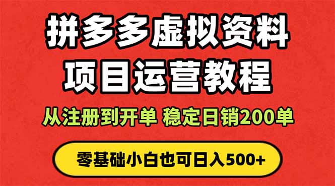 拼多多开店运营课程： 蓝海变现玩法，轻松实现睡后收入 零基础小白也可…-财阁