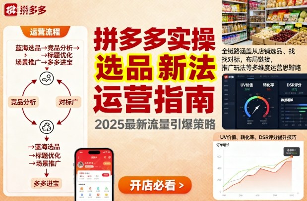 王校长9月12拼多多实操新玩法，全链路涵盖从店铺选品、找对标，布局链接，推广玩法等多维度运营思路-财阁