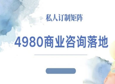 4980商业咨询师落地课程-ip运营高客单教程-财阁