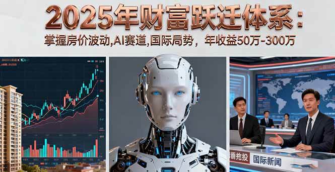 （16217期）2025年财富跃迁体系：掌握房价波动,AI赛道,国际局势，年收益50万-300万-财阁