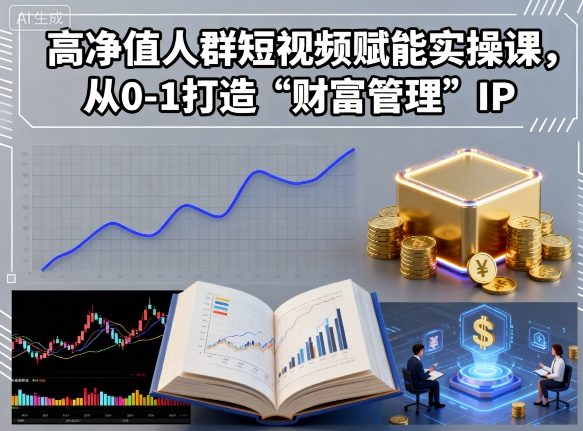 高净值人群短视频赋能实操课，从0-1打造“财富管理”IP-财阁