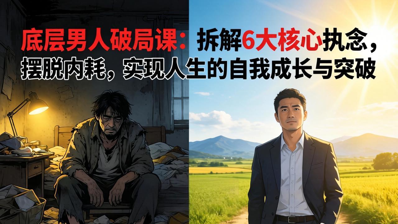 付费文章：底层男人破局课：拆解 6 大核心执念，摆脱内耗，实现人生的自我成长与突破-财阁