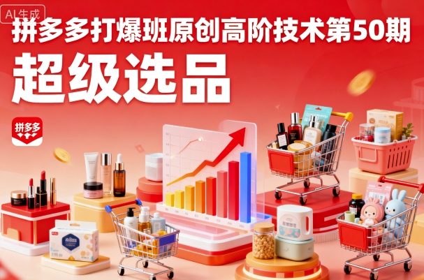 拼多多打爆班原创高阶技术第50期，超级选品-财阁
