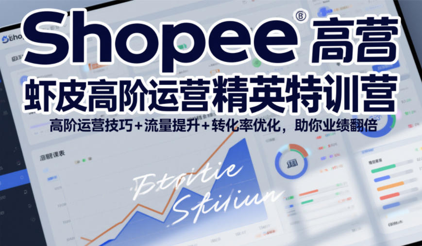 Shopee虾皮高阶运营精英特训营，高阶运营技巧+流量提升+转化率优化，助你业绩翻倍-财阁
