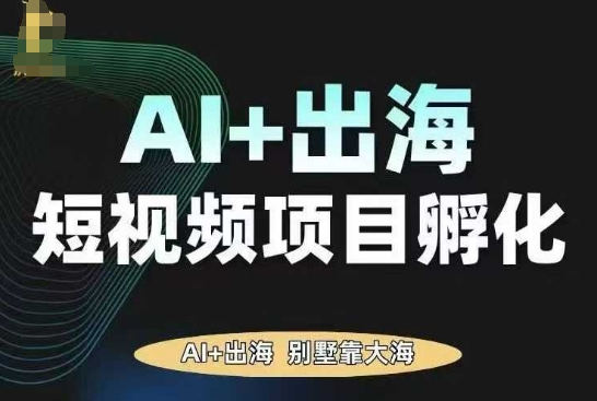 AI·TikTok AI+出海短视频项目孵化，陪你从0-1借助AI实现出海变现-财阁