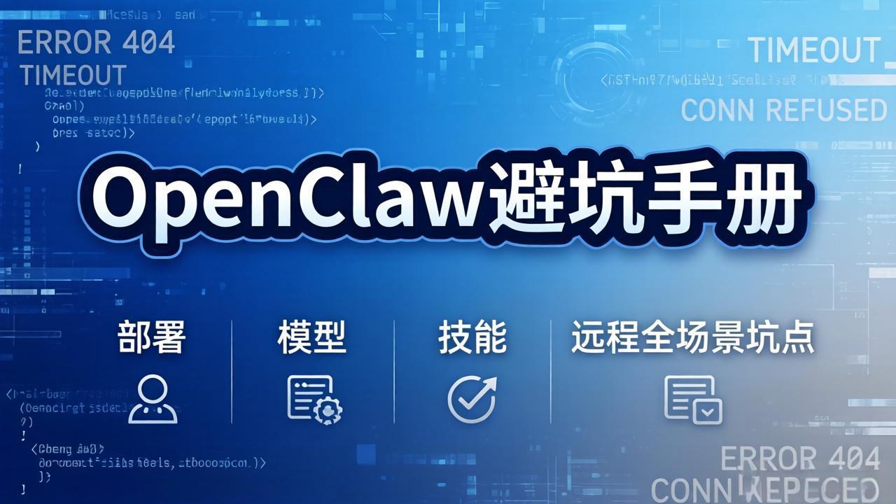 OpenClaw避坑手册：部署+模型+技能+远程全场景坑点，一次性给你说全，少走弯路-财阁