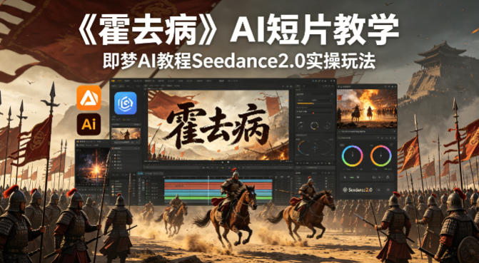 《霍去病》AI短片教学，即梦AI教程Seedance2.0实操玩法-财阁