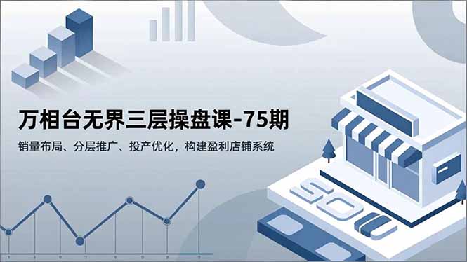 万相台无界三层操盘课-75期,销量布局、分层推广、投产优化,构建盈利店铺系统-财阁
