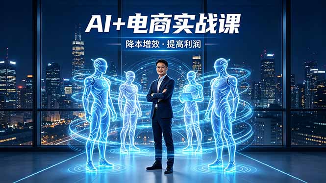 AI+电商实战课，1人+N个AI 智能体，把SOP变AI员工，实现降本增效提高利润-财阁