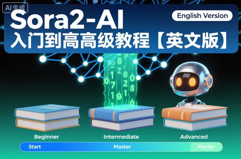 Sora2-AI入门到高级教程【英文版】-财阁