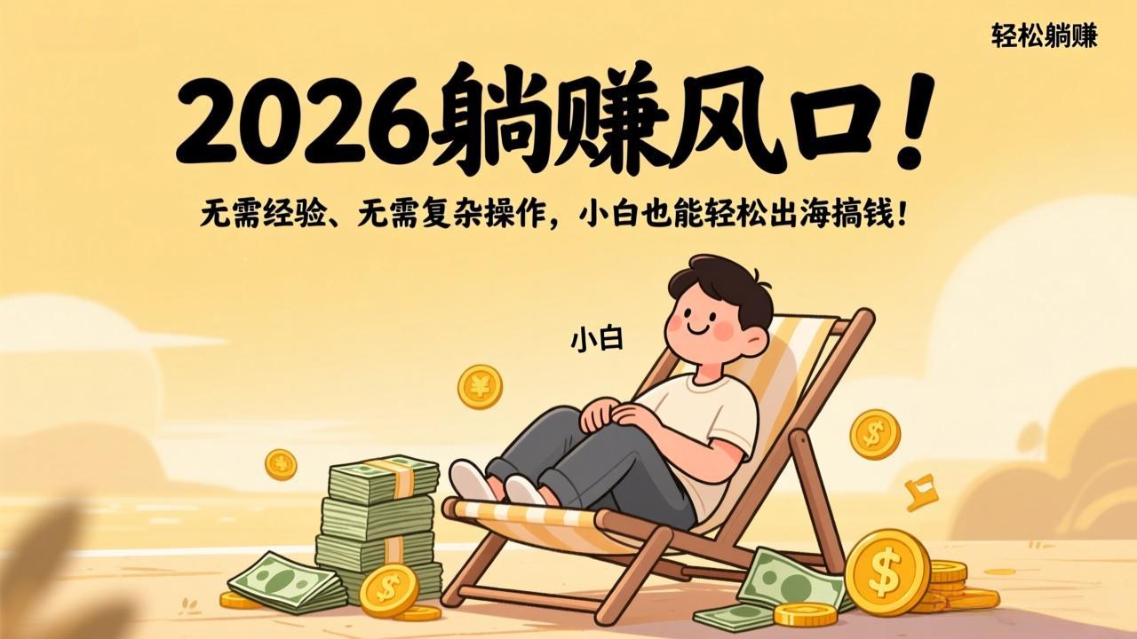 2026躺赚风口！无需经验、无需复杂操作，小白也能轻松出海搞钱！-财阁