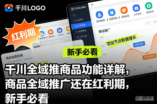 千川全域推商品功能详解，商品全域推广还在红利期，新手必看-财阁