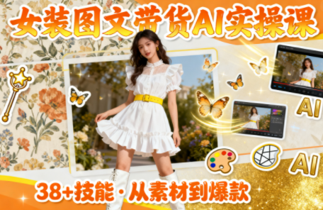 女装图文带货的AI实操课-财阁