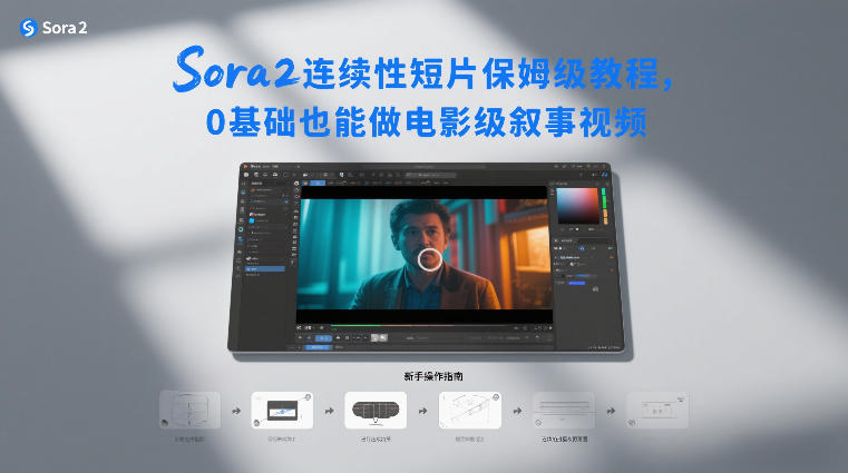 Sora2连续性短片保姆级教程，0基础也能做电影级叙事视频-财阁