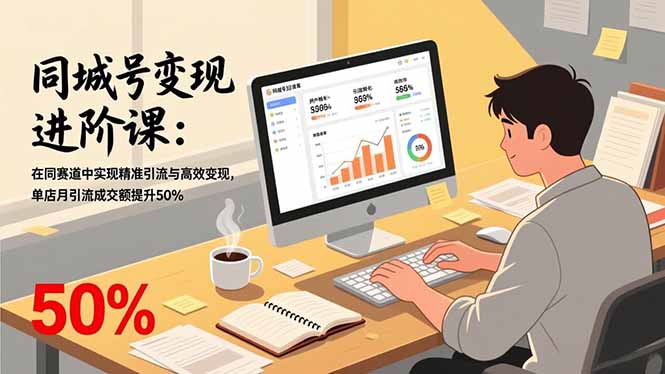 同城号变现进阶课：在同城赛道中实现精准引流与高效变现，单店月引流成交额提升50%-财阁