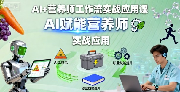 AI+营养师工作流实战应用课，AI赋能营养师-财阁