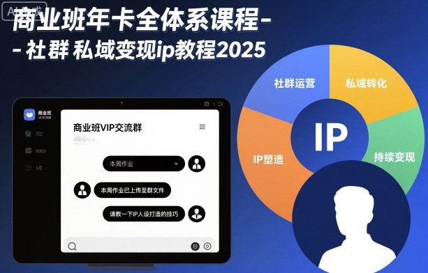 商业班年卡全体系课程-社群私域变现ip教程2025-财阁