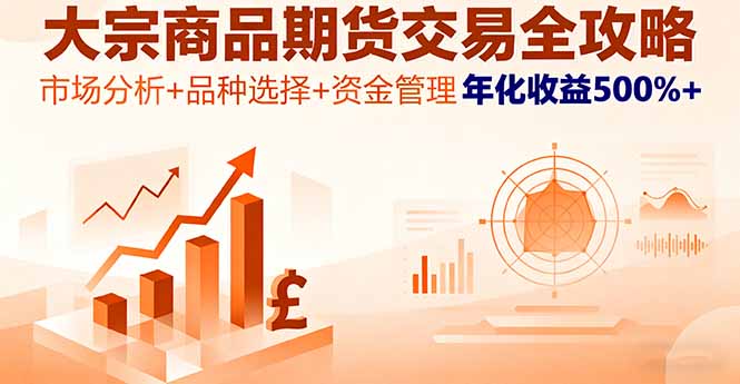 大宗商品期货交易全攻略，市场分析+品种选择+资金管理，年化收益500%+-财阁