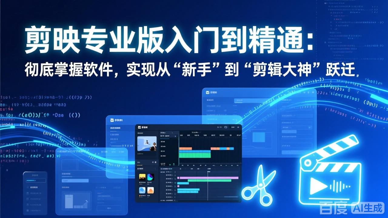 剪映专业版入门到精通：彻底掌握软件，实现从“新手”到“剪辑大神”跃迁-财阁