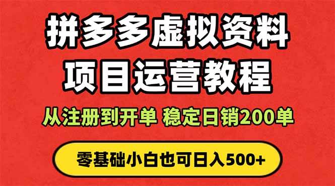 （16220期）拼多多开店运营课程： 蓝海变现玩法，轻松实现睡后收入 零基础小白也可…-财阁