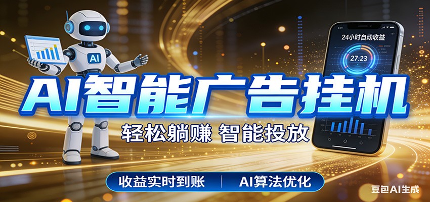 智能广告挂机新时代，利用碎片化时间实现稳定被动收益，AI帮你持续盈利-财阁