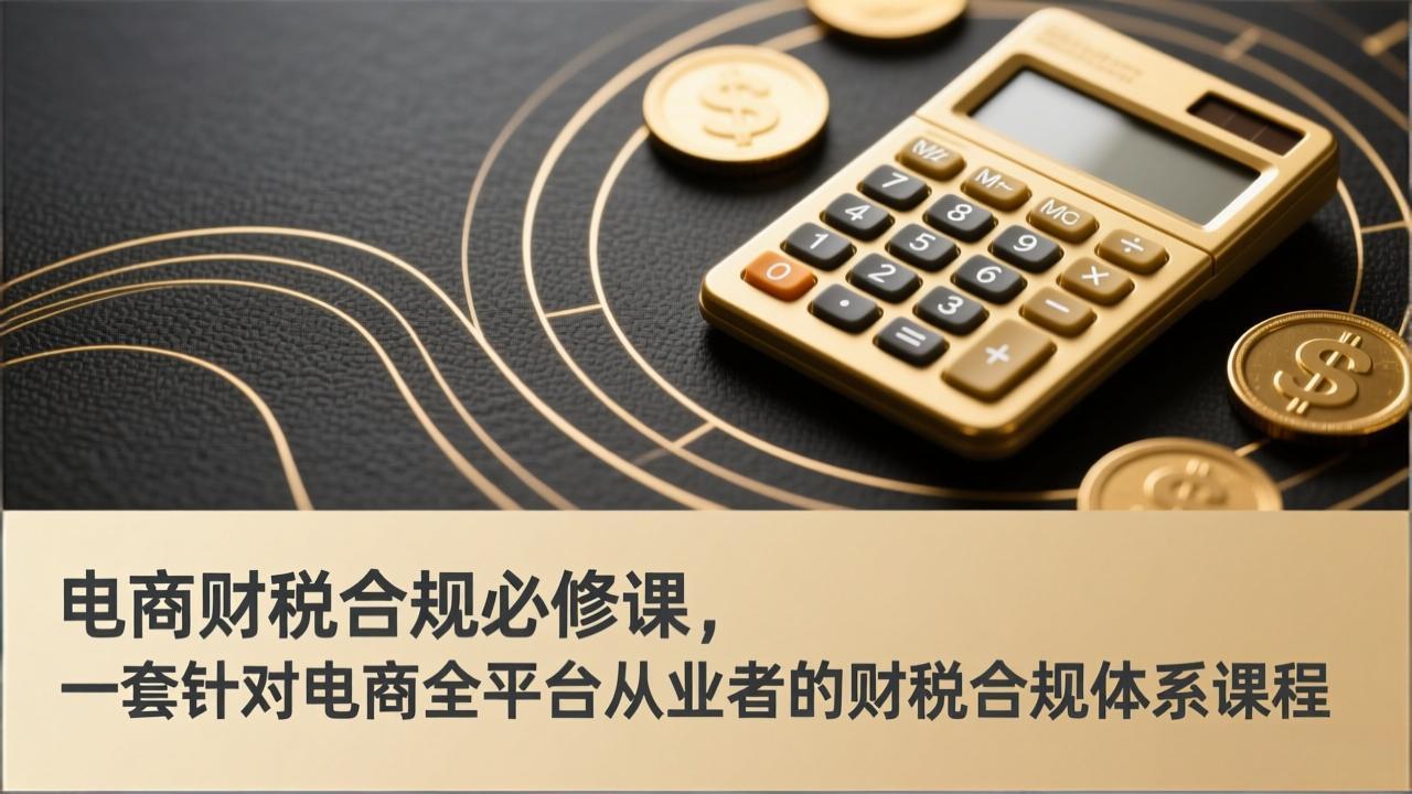 电商财税合规必修课，是一套针对电商全平台从业者的财税合规体系课程-财阁
