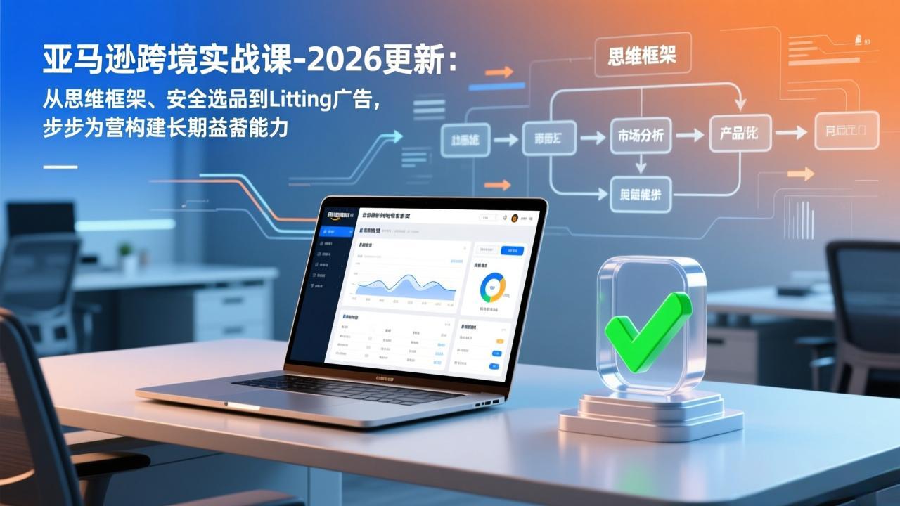 亚马逊跨境实战课-2026更新：从思维框架、安全选品到Listing广告，步步为营构建长期盈利能力-财阁