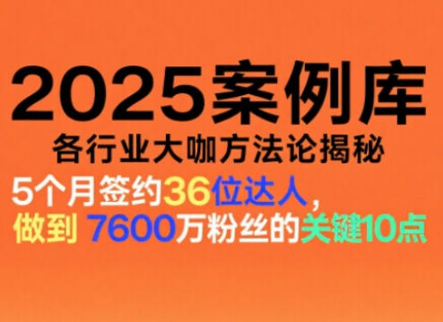 2025案例库，收录各行业大咖的方法论，各行业大咖方法论揭秘-财阁