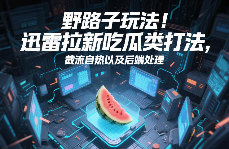 野路子玩法！迅雷拉新吃瓜类打法，截流自热以及后端处理-财阁