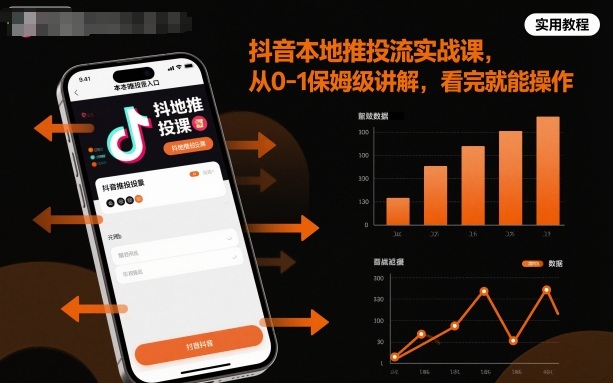 抖音本地推投流实战课，从0-1保姆级讲解，看完就能操作-财阁