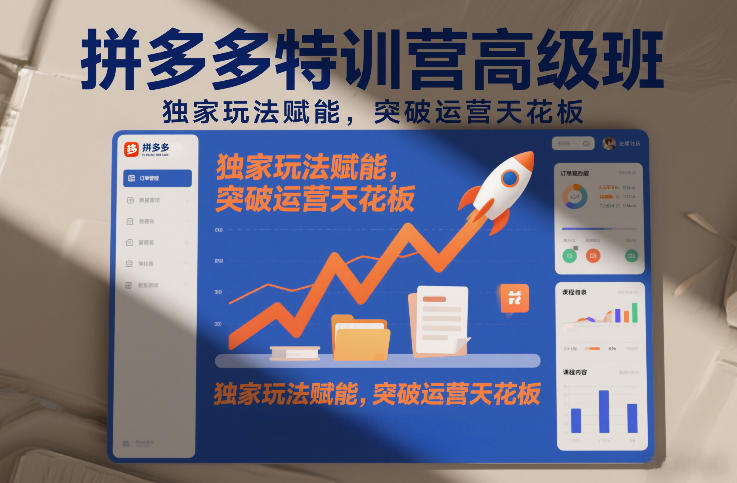 拼多多特训营高阶班，独家玩法赋能，突破运营天花板(更新26年4月10日)-财阁