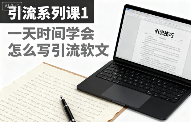 引流系列课1，一天时间学会怎么写引流软文-财阁