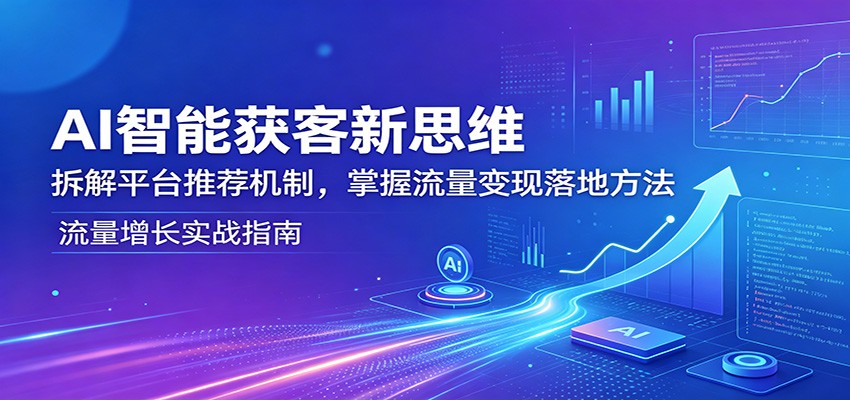 AI智能获客新思维：拆解平台推荐机制，掌握流量变现落地方法-财阁
