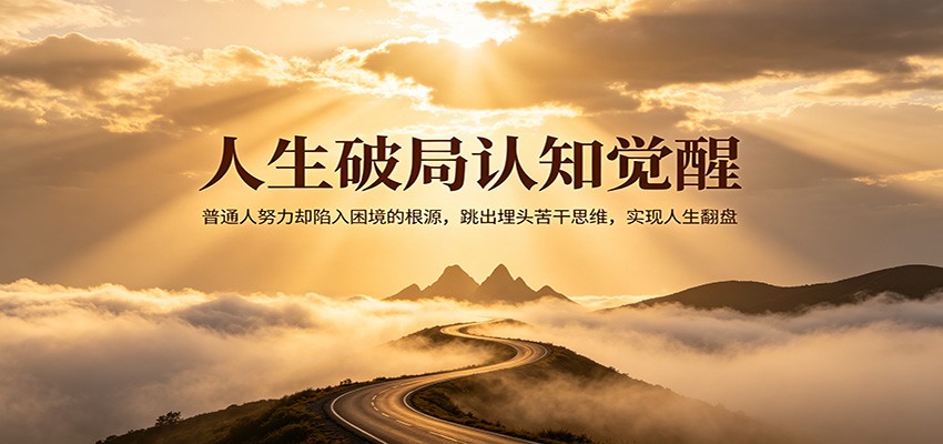 人生破局认知觉醒，普通人努力却陷入困境的根源，跳出埋头苦干思维，实现人生翻盘-财阁