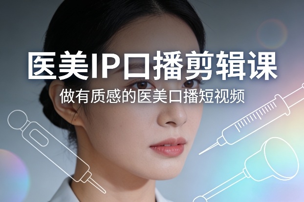 医美IP口播剪辑课，做有质感的医美口播短视频-财阁
