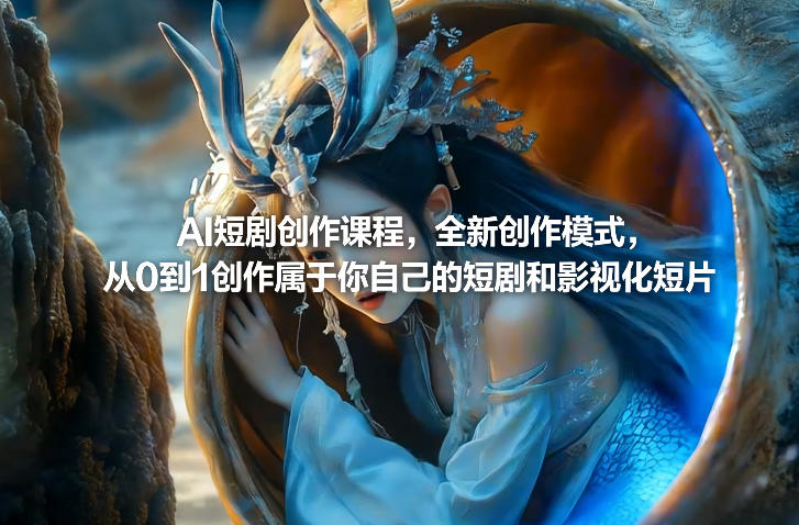 AI短剧创作课程，全新创作模式，从0到1创作属于你自己的短剧和影视化短片-财阁