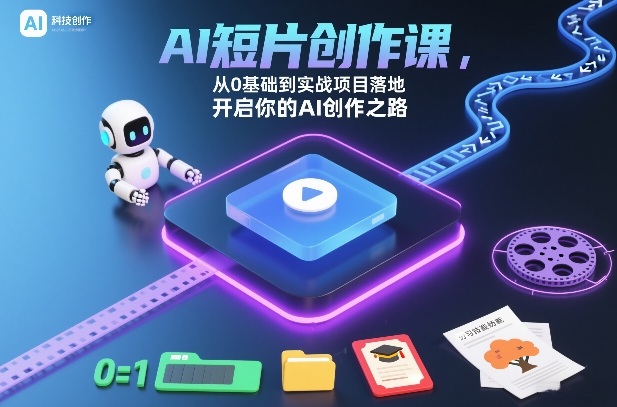 AI短片创作课，从0基础到实战项目落地，开启你的AI创作之路-财阁
