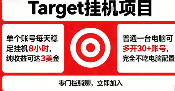 海外平台Target商品浏览曝光，24小时运行无需人工值守，日收益100美刀+电脑可多开【揭秘】-财阁