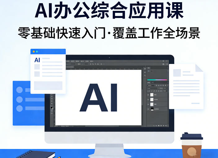 AI办公综合应用课，零基础快速入门，覆盖了工作中各种应用场景-财阁