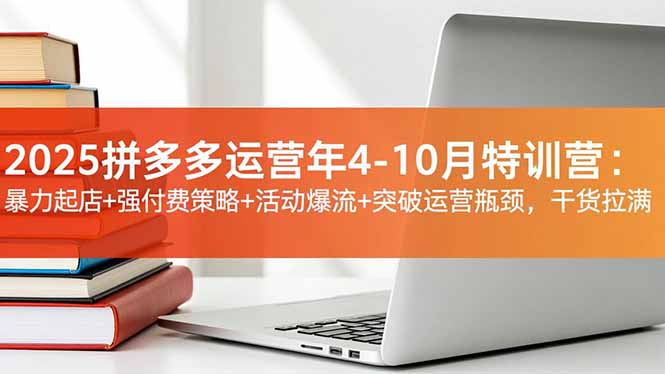 2025拼多多运营年4-10月特训营：暴力起店+强付费策略+活动爆流+突破运营瓶颈，干货拉满-财阁