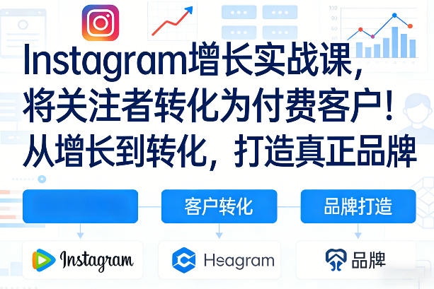 Instagram增长实战课，将关注者转化为付费客户！从增长到转化，打造真正品牌(双语字幕)-财阁