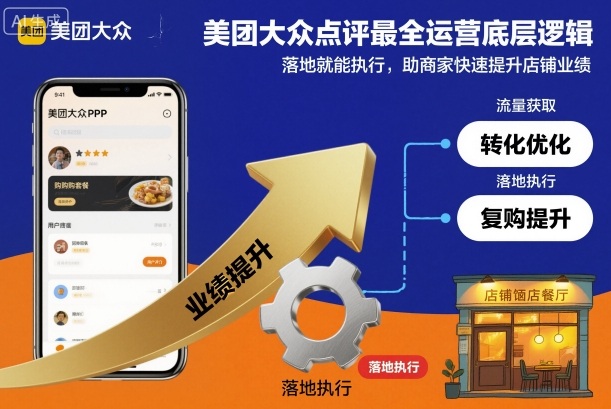 美团大众点评最全运营底层逻辑，落地就能执行，助商家快速提升店铺业绩-财阁