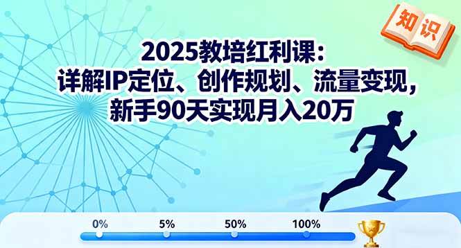 （16178期）2025教培红利课：详解IP定位、创作规划、流量变现，新手90天实现月入20万-财阁