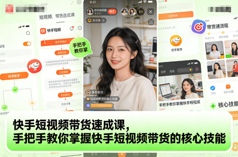 快手短视频带货速成课，手把手教你掌握快手短视频带货的核心技能-财阁