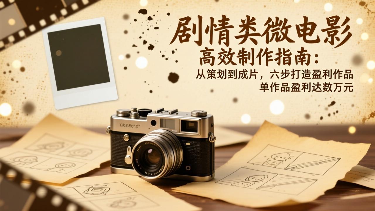 剧情类微电影高效制作指南：从策划到成片，六步打造盈利作品，单作品盈利达数万元-财阁